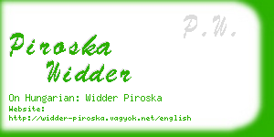 piroska widder business card
